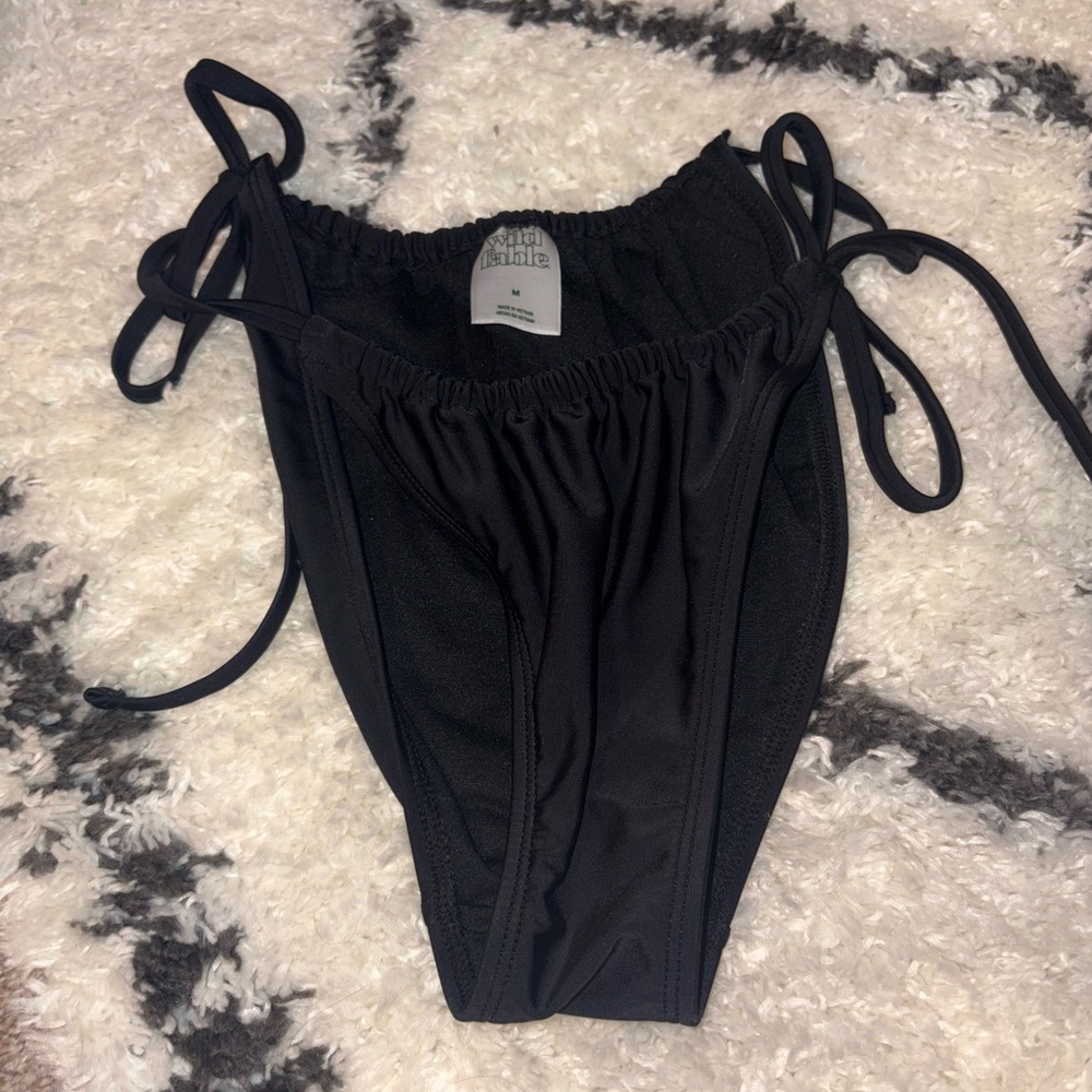 NWOT WILD FABLE Black Bikini Bottom with Side Ties